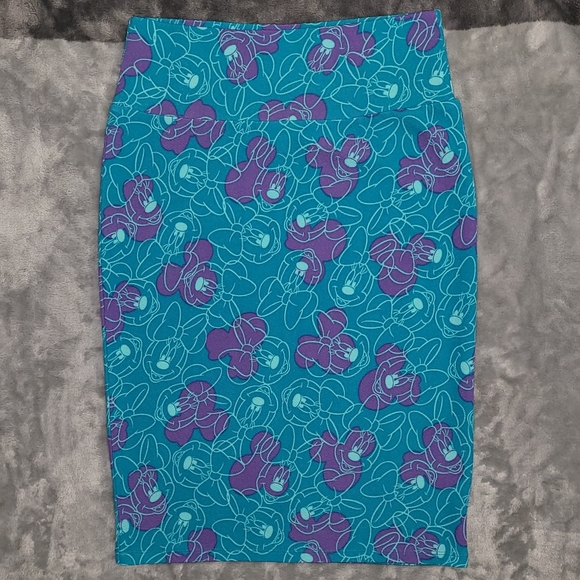 DISNEY x Lularoe Minnie Mickey Mouse Pencil Skirt The CASSIE Stretch Kawaii Chic - Picture 2 of 7